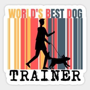 World's Best Dog Trainer Sticker